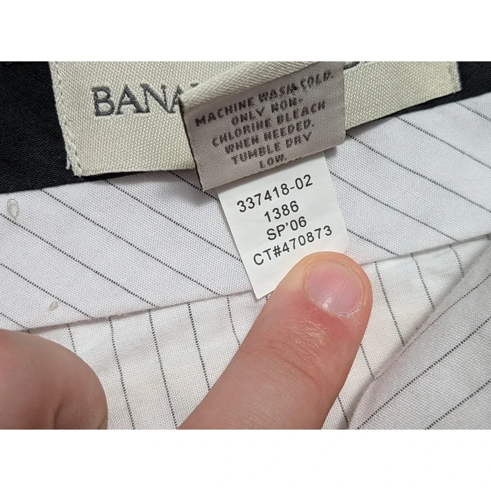Banana Republic Dress Pants Mens 34x32 Khaki Flat Front Cotton Stretch Chino
